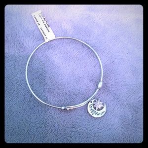 Charmed by Diamonds Moon and Star Bangle bracelet